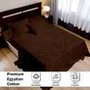 Ready To Rest 100% Egyptian Cotton Split California King Sheets Sets for Adjustable Bed 5 Piece, Fits Mattress Upto 16" Deep, Ultra Soft, Cooling Bed Sheets, Chocolate Stripe