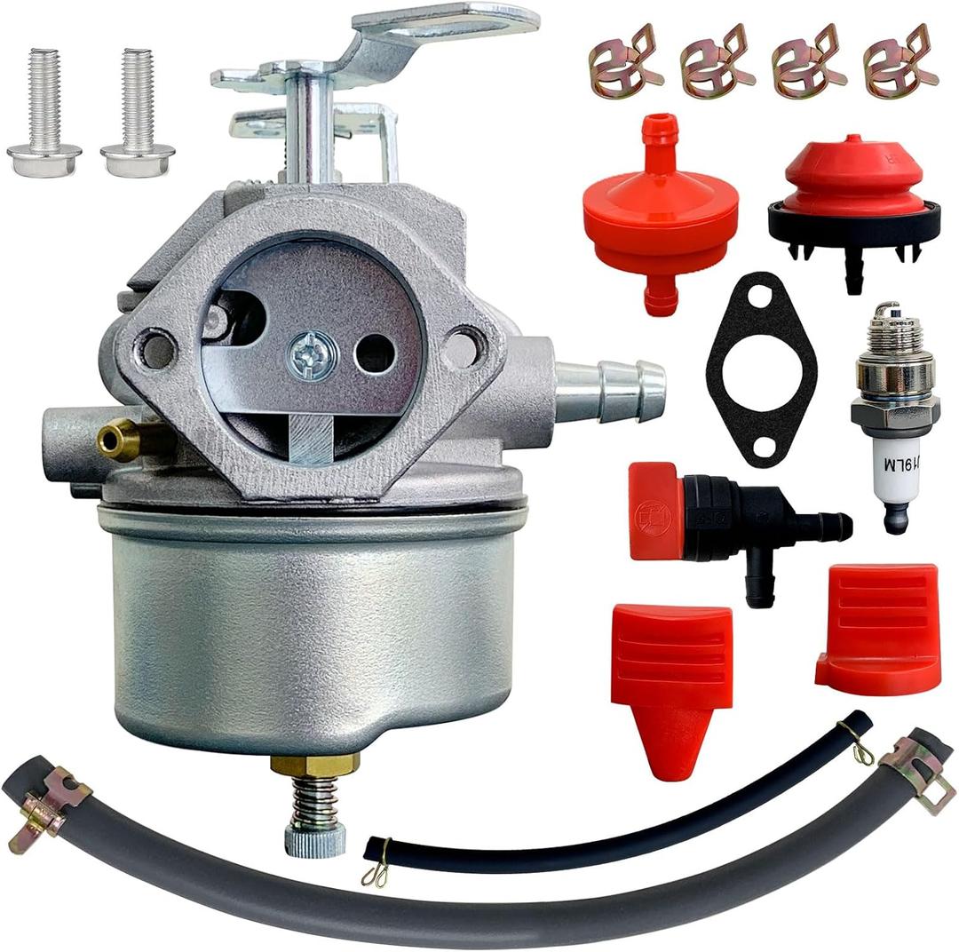 Ruixing OEM 640052 Adjustable Carburetor for Tecumseh 8HP 9HP 10HP Snowblower HMSK80 HMSK90 LH318SA LH358SA 632334A HM70 HM80 for Snow Blower Chipper Shredder 640349 640054 640058 640058A Carb