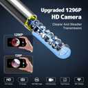 3 x Ear Wax Removal, Ear Cleaner with Camera and Light, Ear Wax Removal Kit with 1296P Otoscope, Ear Cleaning Tool with 6 Ear Spoon, Ear Camera for iPhone & Android Phones,White