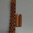 Guasha Wood Stick Tools Wooden Therapy Scraping Lymphatic Drainage Massager, Double Row 34 Beads Point Treatment Gua Sha Tools for Back Leg, Anti-Cellulite and Pain Relief(Two Row,34 Beads)