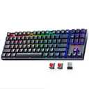 Redragon Wireless Gaming Keyboard, BT/2.4Ghz Tri-Mode Mechanical Keyboard, buit-in Battery, Programmable 87 Keys TKL, LED Rainbow Backlit - K552-KRS