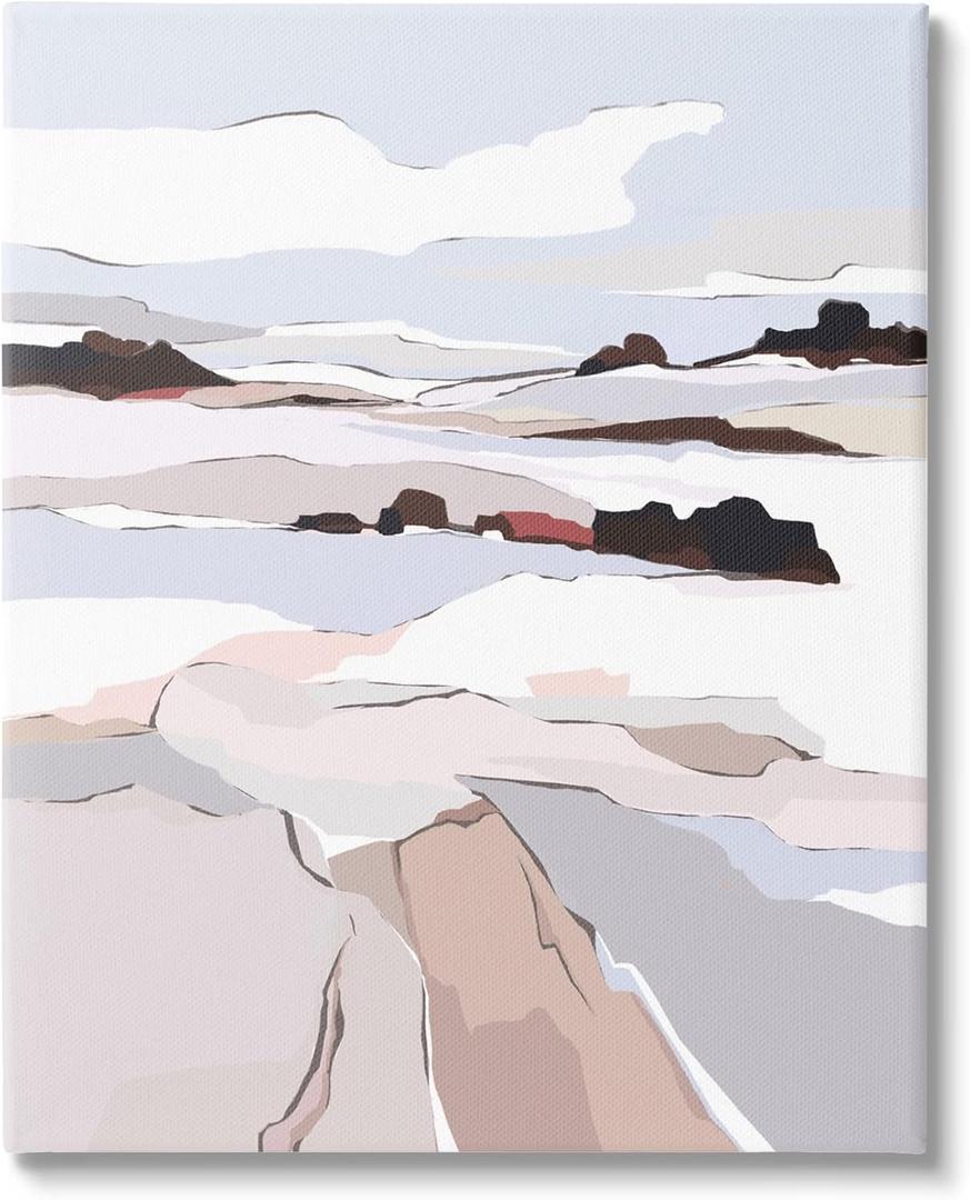 Stupell Industries Winter Mountain Abstract Landscape Canvas Wall Art, Design by Nikita Jariwala (24L" x 1.5W")