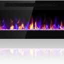 68 Inch Electric Fireplace Insert Ultra-Thin - Recessed & Wall-Mounted Fireplace Heater with Thermostat, Adjustable Flame, Remote Control - Linear with Timer, Touch Screen, 750/1500W