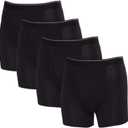 Kirkland Signature Men's Boxer Brief Pima Cotton 4 Pack (Black, Small)