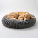 Muddy Mat Cloud K-9 Bed for Dogs & Cats, Soft & Relaxing Round Dog Bed, Chenille Material, Removable Cover, Washable & Dryer SafeGrey Large(40'x40')