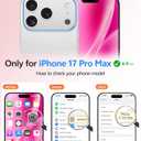 FNTCASE for iPhone 17 Pro Max Case: [Compatible with Magsafe] Translucent Matte Cases with [Full Camera Protection] [Screen Protector] Military Grade Shockproof Protective Phone Cover - Hot Pink
