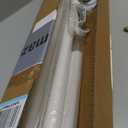 White Tension Curtain Rod 51-165In, Long Adjustable Tension Rods No Drilling for Window or Bathroom, Outdoor Curtain Rods for Patio, Easy to Install, Never Rust, Rod Diameter 1.26 Inches-White