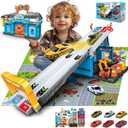 Race Tracks for Kids Ages 3-5, Racing Car Toys Set with Foldable 2 Layer Track and 6 Alloy Race Cars for Toddlers Boys, Best Birthday Xmas Gifts for Kids Age 3 4 5 6+ Years Old (Blue)