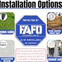 2 x FAFO Security Sign, 3D Metal Funk Around and Find Out Sign, 10" Protected By FAFO Metal Reflective Sign, Heavy Duty Weather Resistance Sign for Day & Night Visibility