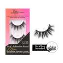 Lilly Lashes Self Adhesive Band 3D Faux Mink Eyelashes, No Lash Glue Needed, Body Heat Activated Press on Lashes, Reusable Self Adhesive Eyelashes Up to 5x, Easy to Apply & Remove (Miami)