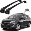 Roof Rack Cross Bars Compatible with Chevrolet Chevy Equinox 2018 2019 (Roof Rails with Fixed Point), Adjustable Aluminum 300 LBS Anti-Theft Lock Cargo Carrier Crossbar for Bike, Snowboard, Luggage