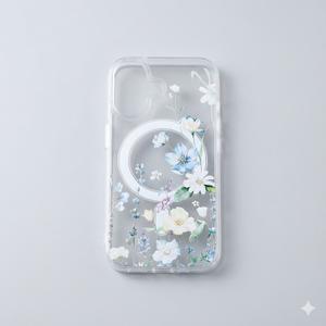 for iPhone 16 Magsafe Case, Magnetic Floral Blooms Design Cute Soft TPU Shockproof Protective for Women Girls Phone Cover