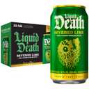 Liquid Death Soda-Flavored Sparkling Water - Severed Lime (Classic Lime Soda), Less Sugar*, Huge Flavor, No Caffeine, No Artificial Sweeteners, 12 Fl Oz (Pack of 12), BBD 12/23/2027