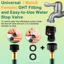 15FT Lightweight PVC Garden Hose: 1/2 Inch Flexible Hose with 3/4 Inch GHT and Shut Off Valve - Leak-Proof Design with Washers and Repair Connector for Small Yard Car Washing
