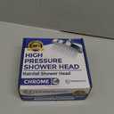 High Pressure Shower Head - Anti-Clogging Silicone Nozzles - 2.5 GPM Removable Restrictor - Easy to Clean Adjustable Replacement - easy to install with Plumbers Tape - 6 inch - Classic Chrome Finish