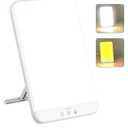 Wobrikosee Light Therapy Lamp, Ultra-Thin UV-Free 10000 Lux Therapy Light, Timer Function, Adjustable Brightness Levels, Two Color Temperature, 90° Rotatable Stand for a Happy Life