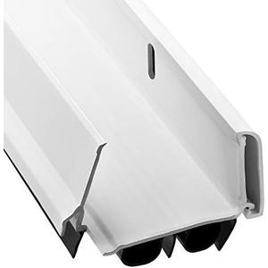 Patent Pending, Adjustable Double Bubble Door Sweep, Draft Stopper, Under Door Seal for Exterior Doors, 1 3/4" x 36", White (36 inch)