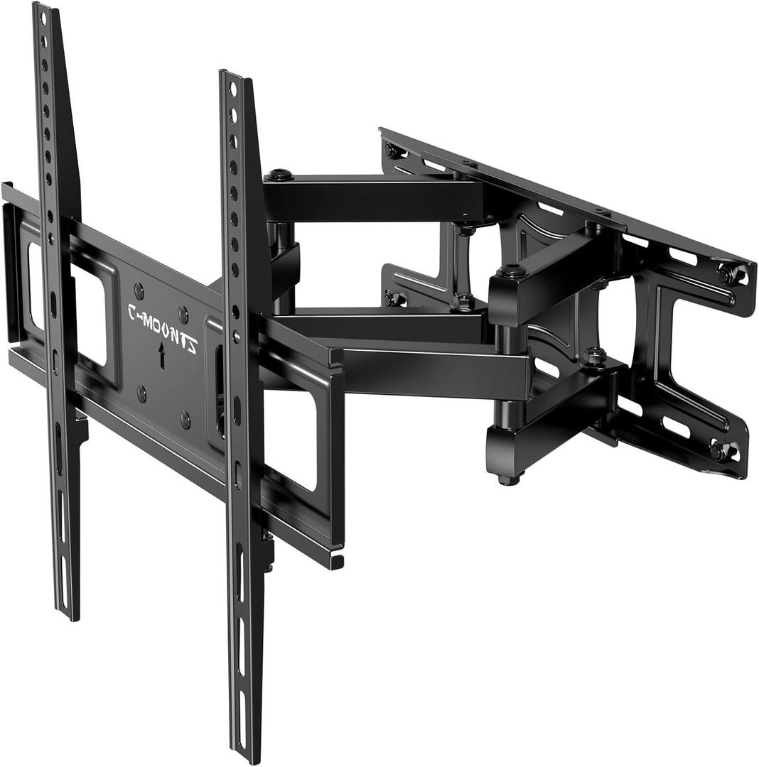 Full Motion TV Wall Mount Bracket with Articulating Dual Arm Swivel and Tilt fit 26 to 55 Inch Flat Screen TVs,Max VESA 400X400 and 110lbs,Fits up to 16" Studs