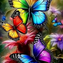JAKI Butterfly Diamond Painting Kits for Adults Beginners-Butterfly Diamond Art Kit for Adults,5D DIY Gem Art Kits for Gift Home Wall Decor(12x16inch), Pack Of 2 