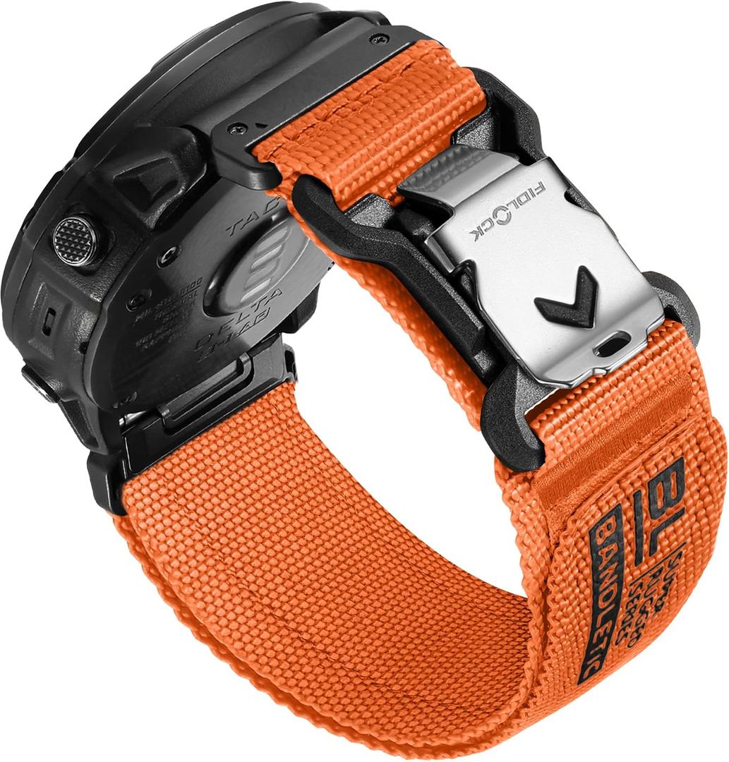 Bandletic Compatible with Garmin Fenix 7X Pro Band - 26mm Quick Fit Sport Strap with Magnetic Fidlock V-Buckle for Fenix 8 51mm/7X/6X/6X Pro/5X/5X Plus/3 HR/Tactix/Enduro/Instinct 2X/Quatix 3 6X 7X