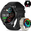 Smart Watch for Men Women Fitness: Waterproof Make Answer Call Smart Watches for Men Running Smartwatch for Android/iPhone Samsung Compatible Digital Mens Watches Activity Pedometer Heart Rate Monitor (Black)