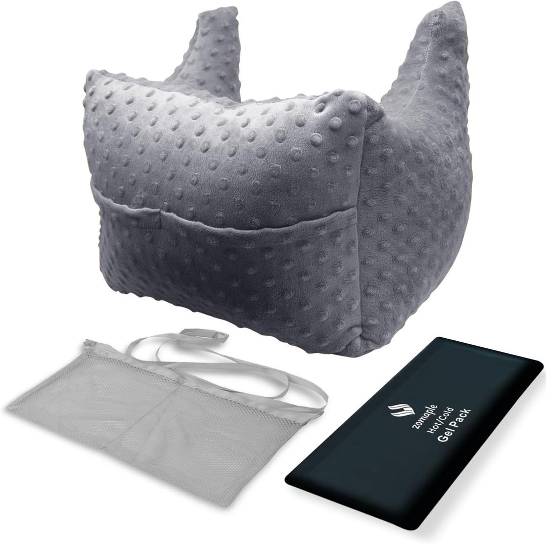 Zomaple Mastectomy Pillow - Post Surgery Pillow, Mastectomy Recovery Must Haves, Breast for After Heart Surgery, Reduction & Augmentation Patients Sleeping, Recovery Seatbelt Protection-Surgery Gift (Charcoal Grey)