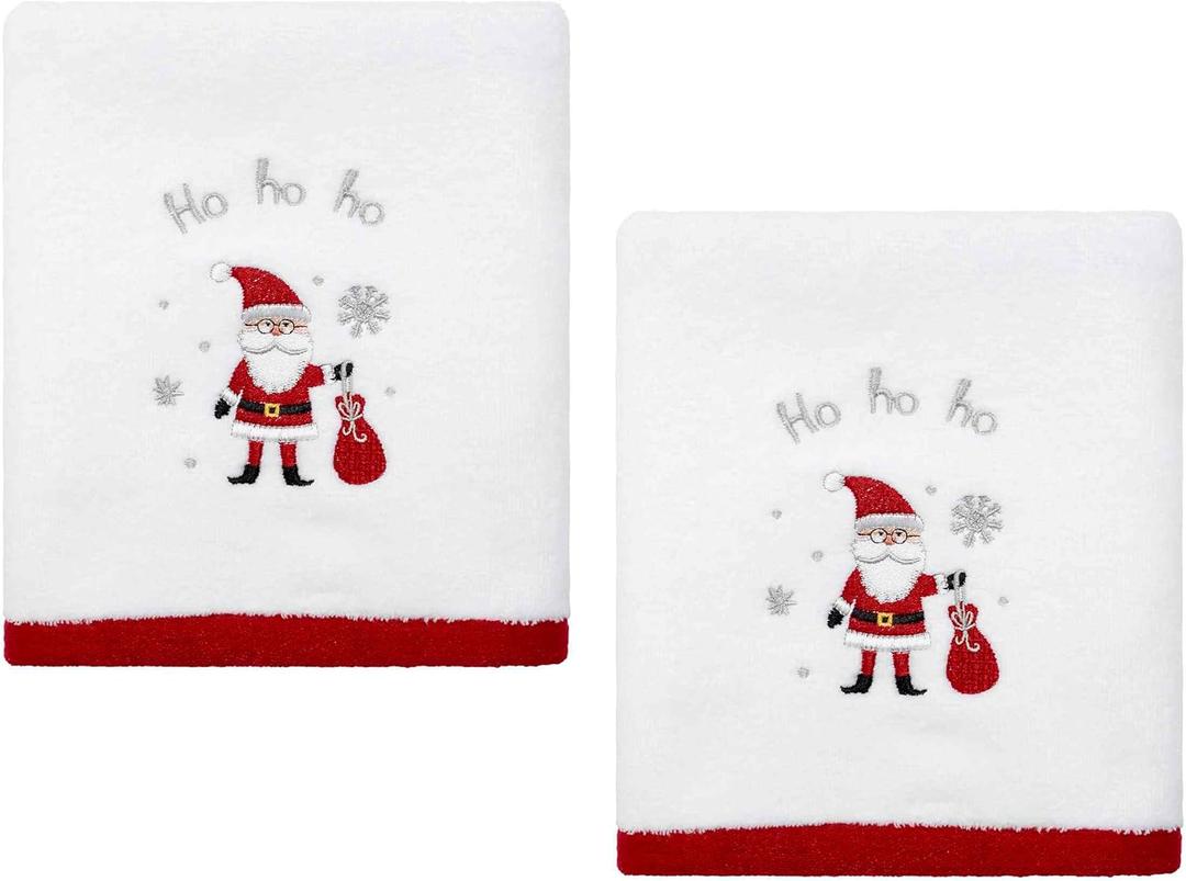 Avanti Linens - Hand Towels, Soft & Absorbent, Christmas Decorations, Set of 2 (Ho Ho Ho Collection)