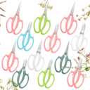 12 Pcs Gardening Tools Flower Scissors Flower Bar Supplies Pastel Rainbow Color Pruning Scissors Floral Shears Stainless Steel Garden Clippers Cutters for Branches Leaves, Gift for Women(Cute Color)