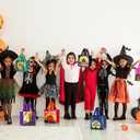 2 x Ranfashiong 6PCS Small Halloween Trick or Treat Bags for Kids with Handle, Reusable Non-Woven Tote Bags Party Favor