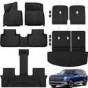 2026 Palisade Floor Mats Only Hybrid 7-Seat All Weather TPE Cargo Mat with Backrest Mat for Hyundai Palisade Accessories 2026 SEL/SEL Premium/Limited/Calligraphy