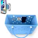 Magnetic Phone Holder for Bogg Bag – Bogg Bag Phone Holder & Accessories Insert, Secure Attachment for Simply Southern & Beach Tote Bags, Compatible with iPhone & Android(Grey)