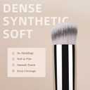 2 x Travel Size Concealer Brush Flat Top, Mini Makeup Brush for Under Eye Spot Blemish, Soft Vegan Synthetic Bristles, No Shedding, Liquid Cream Powder Blending, Compact Brush 5.95" (270L)
