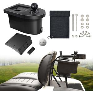 Golf Cart Ball Washer and Club Cleaner Kit with Golf Towel for EZGO, Club Car, Yamaha, Advanced EV, Star EV, Universal & Detachable