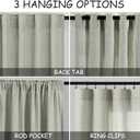 Nanspring Sage Green Curtains 84 Inch Length 2 Panels Back Tab Rod Pocket Light Filtering Semi Sheer Drapes Linen Cotton Textured Airy Farmhouse Living Room Decor Light Green Curtains for Bedroom