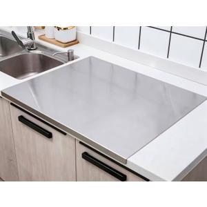 Stainless Steel Cutting Board with Lip, 15.7x19.6 In, Large Metal Board