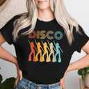 Disco Diva Themed Party 70s Retro Vintage 70's Dancing Queen TShirt (XL, Black)