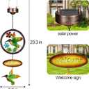4 x Hummingbird Solar Lantern Outdoor Waterproof Welcome Sign lamp Birthday Gifts for Women Mom Outside Hanging Lights Decor for Garden Yard Patio Backyard Porch
