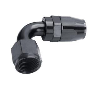 LokoCar 10AN Hose End Fitting 90 Degree Swivel For CPE Braided Hose Black 1Pc (10AN 90)