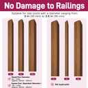 Upgrade 2 Pcs Baby Gate Banister Adapter  NoDrill Stair Railing Mount, Fits 23.5 Round/Square Posts, Compatible with Baby & Pet Safety Gates (Black, Standard-B)