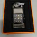 Wind-Proof Lighter Vintage Watch Bezel Jet Flame,Jet Torch/Soft Dual Flame Lighters, Cool Lighters with Adjustable Flame Dial,Refillable Butane Lighter for Outdoor Indoor Men Women (Violent Robbery)