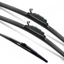 3Pcs Lexus RX350, Lexus RX450h Windshield Wiper Blades 2010 2011 2012 2013 2014 2015, Original Equipment Automotive Replacement Windshield Wiper Blades for My Car- 26"/22"/16" (Set of 3) U/J HOOK