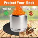 Round Fire Pit Mats for Under Fire Pit Compatible with Solo Stove, Accessories Compatible with Solo Stove , 3-Layer Fireproof Esay to Clean Grill Mats for Outdoor Grill to Protect the Deck, 39in (Black)