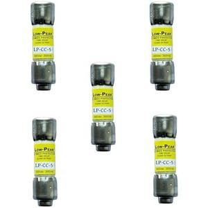10-Pack New LP-CC-5 LP-CC-5A LP-CC 5A 600Vac Time Delay Fuse, LP-CC-5A Current Limiting, Motor Starting, Frequent Cycling,Class CC Rejection Cartridge Fuse