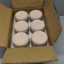 NETANY 6-pack 16oz Glass jars with Airtight Lids, Overnight Oats Containers with Lids, Wide mouth Mason Salad jars, Glass Food Storage Containers for Snacks Yogurt Spice Sugar-Beige