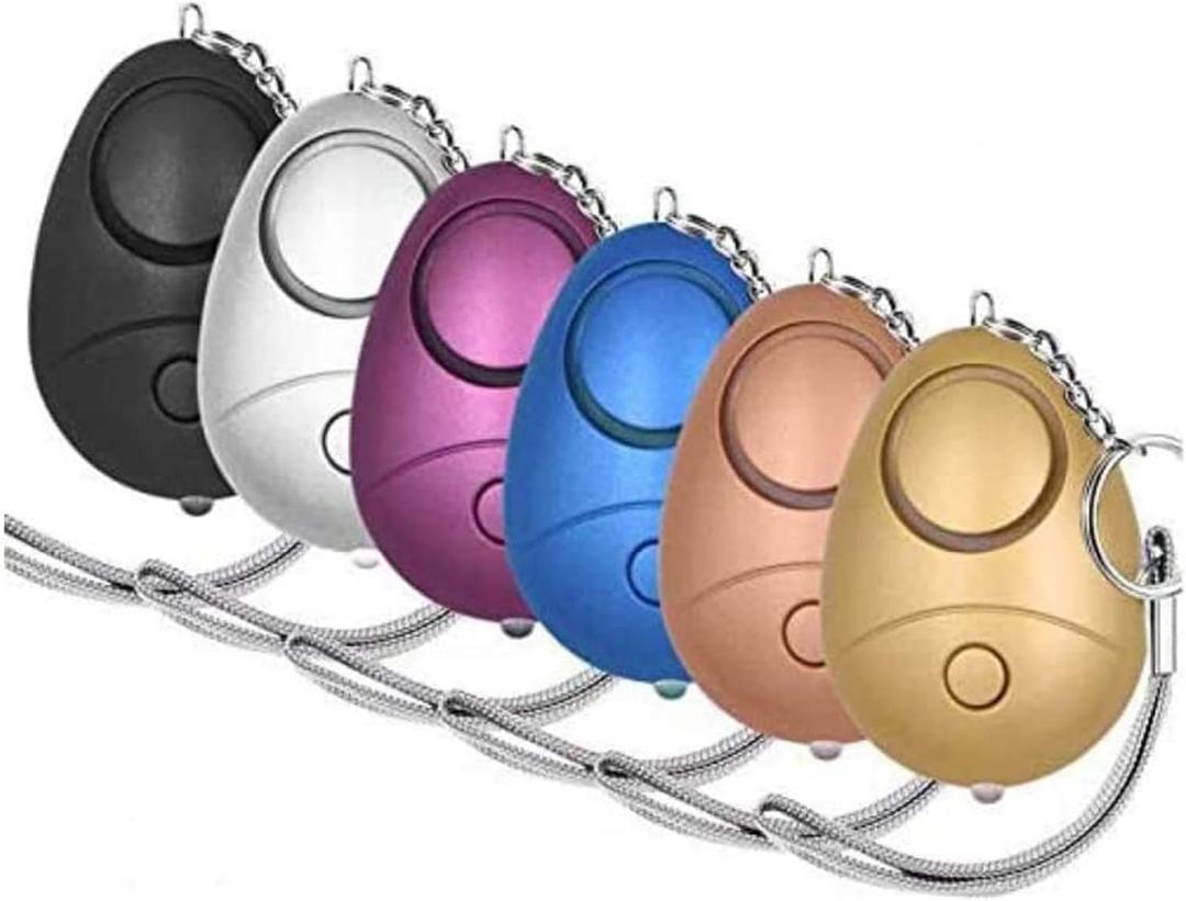 KOSIN Safe Sound Personal Alarm, 6 Pack 140DB Personal Security Alarm Keychain with LED Lights, Emergency Safety Alarm for Women, Men, Children, Elderly (Multi)