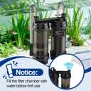 hygger Fish Tank Filter 120GPH, 8.5W Hang on Back Aquarium Filter with Multi-Stage Filtration for Up to 20 Gallon Fish Tank, Quiet HOB Filter for Freshwater & Saltwater Aquariums