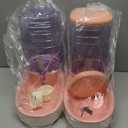 Automatic Dog Cat Feeder and Water Dispenser Gravity Food Feeder and Waterer Set with Pet Food Bowl for Small Medium Dog Puppy Kitten, Large Capacity 1 Gallon x 2(Pink)