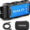 TOPDON J2534 VCI Tool, High-Speed EnhancedJ2534 VCI, J2534 Pass-Thru OEM Functions and Diagnostic Tool, Supports J2534/D-PDU/CAN-FD/DoIP, 8 Vehicle Brands Supported, RLink X7
