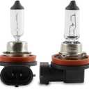 H11 Halogen Headlight Bulb - 12V 55W, High/Low Beam Fog Light Replacement, Halogen Light Bulbs, DOT Compliant, Universal Lighting Accessories for Cars, Not fit 24V Vehicles, Pack of 2