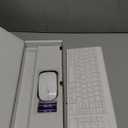 Wireless Keyboard and Mouse Ultra Slim Combo, TopMate 2.4G Silent Compact USB 2400DPI Mouse and Scissor Switch Keyboard Set with Cover, Batteries Included, for PC/Laptop/Windows/Mac - White